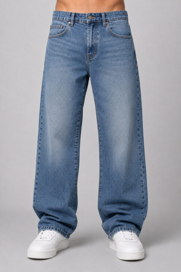 Mens Baggy Fit Denim Jeans Pant