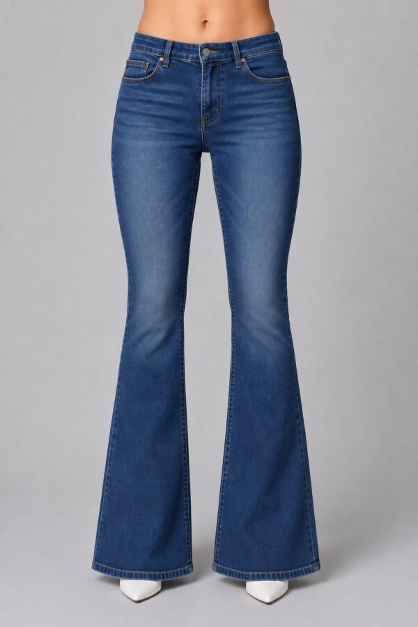 Womens Flare Fit Denim Jeans Pant